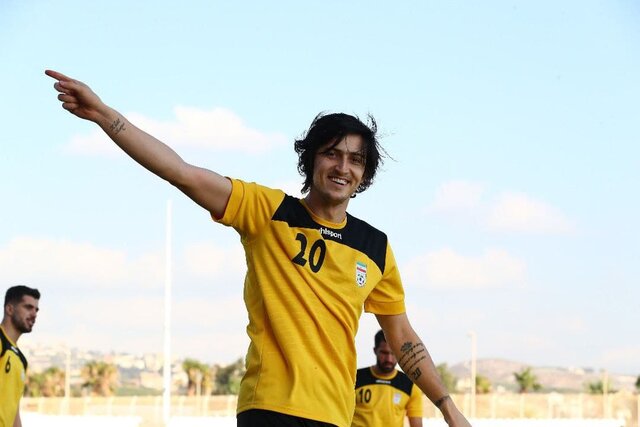 تیم ملی ایران در ورزشگاه مقابل لبنان تمرین می کند