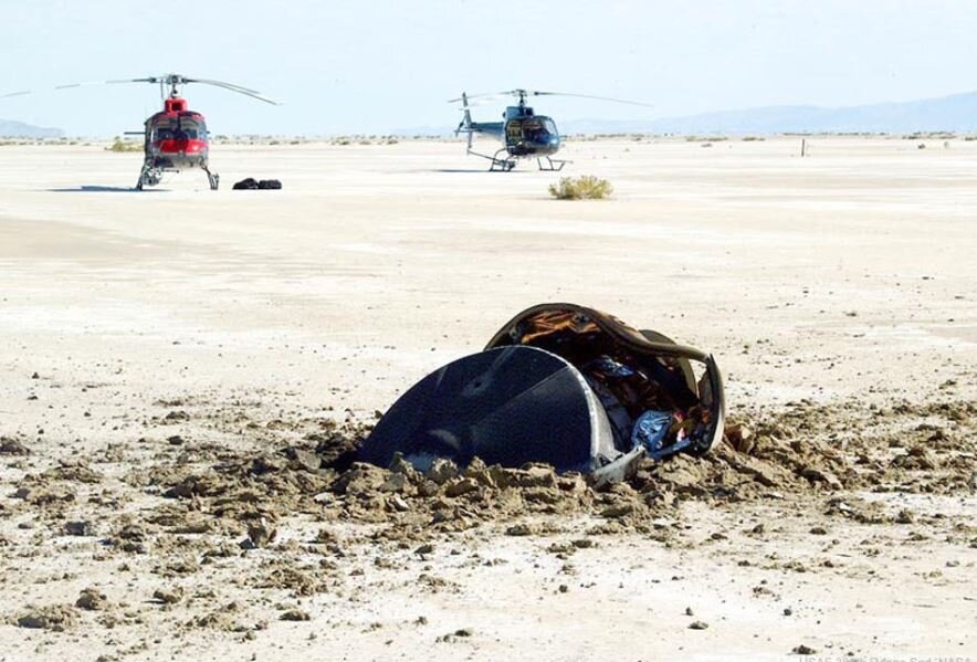 داستان سقوط سفینه فضایی در ارتفاع بالا در صحرای یوتا / تصویر